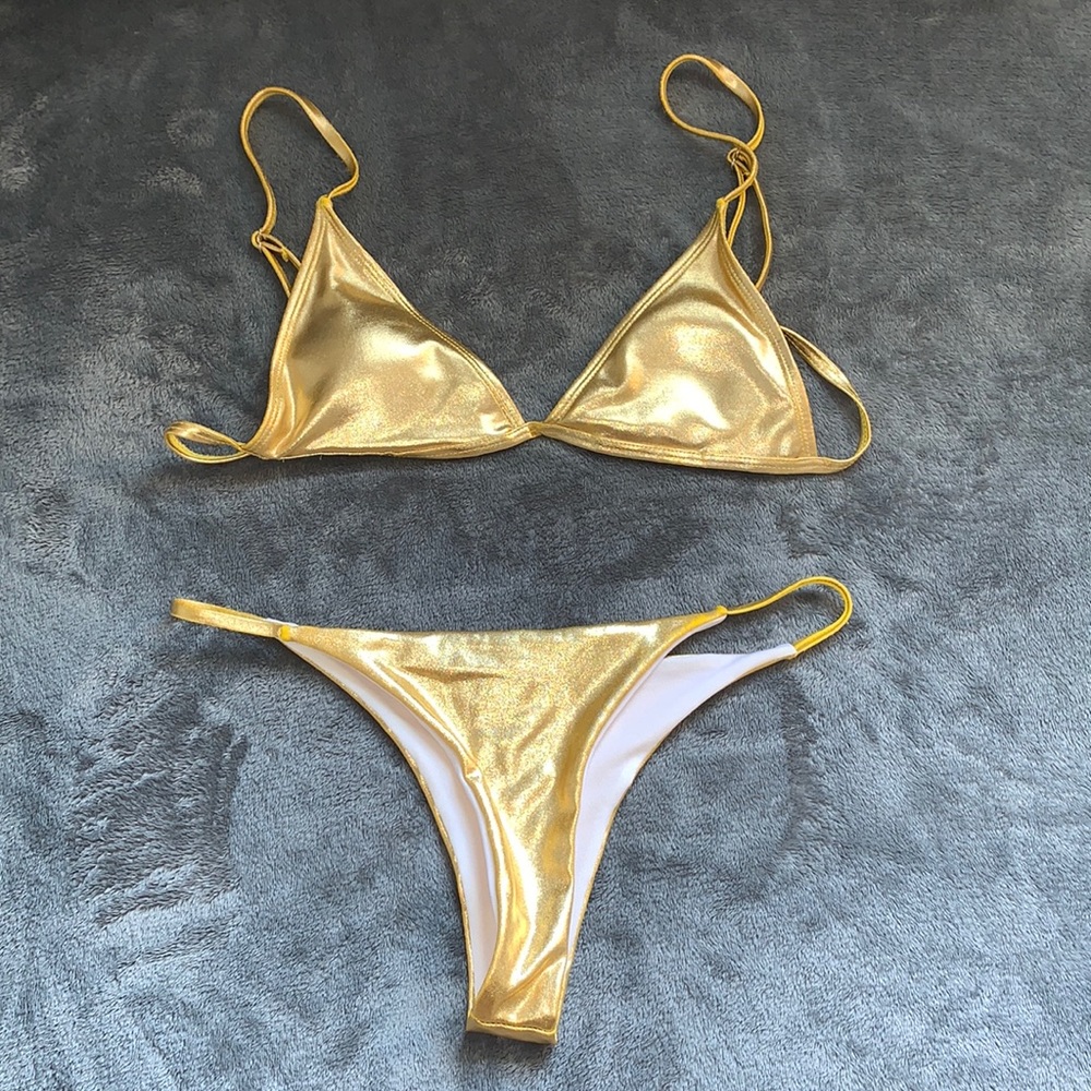 Gold Shein bikini